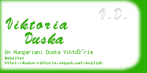 viktoria duska business card